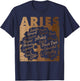 Aries Girl African American Women Melanin Birthday T-Shirt - T-Shirt | Navy