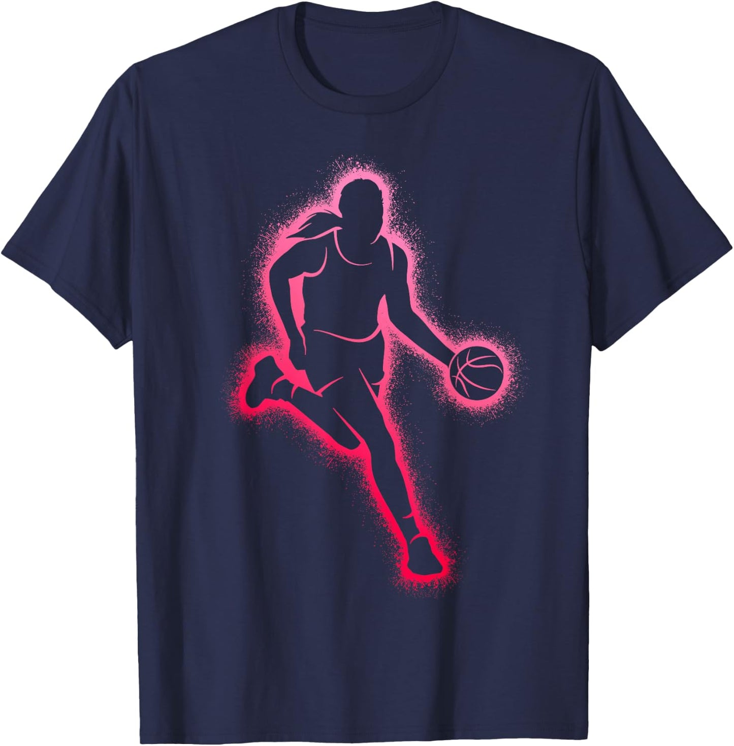 Basketball Player Girl Women Basketball Girls T-Shirt - T-Shirt | Navy