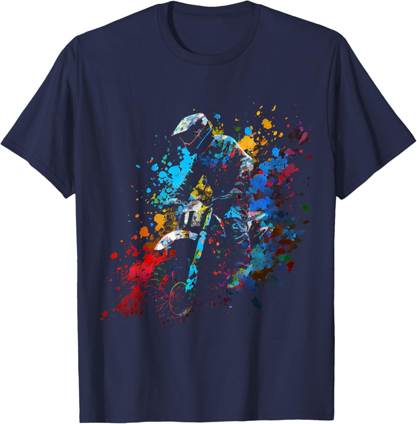 Motocross Enduro Supermoto Bike Dirt Biker Gift T-Shirt - T-Shirt | Navy
