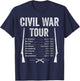 American Civil War Tour Battle Dates Reenactment Gettysburg T-Shirt - T-Shirt | Navy