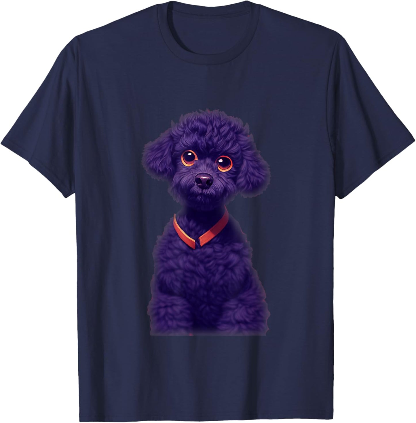 Cute And Adorable Black Toy Poodle Dog T-Shirt - T-Shirt | Navy