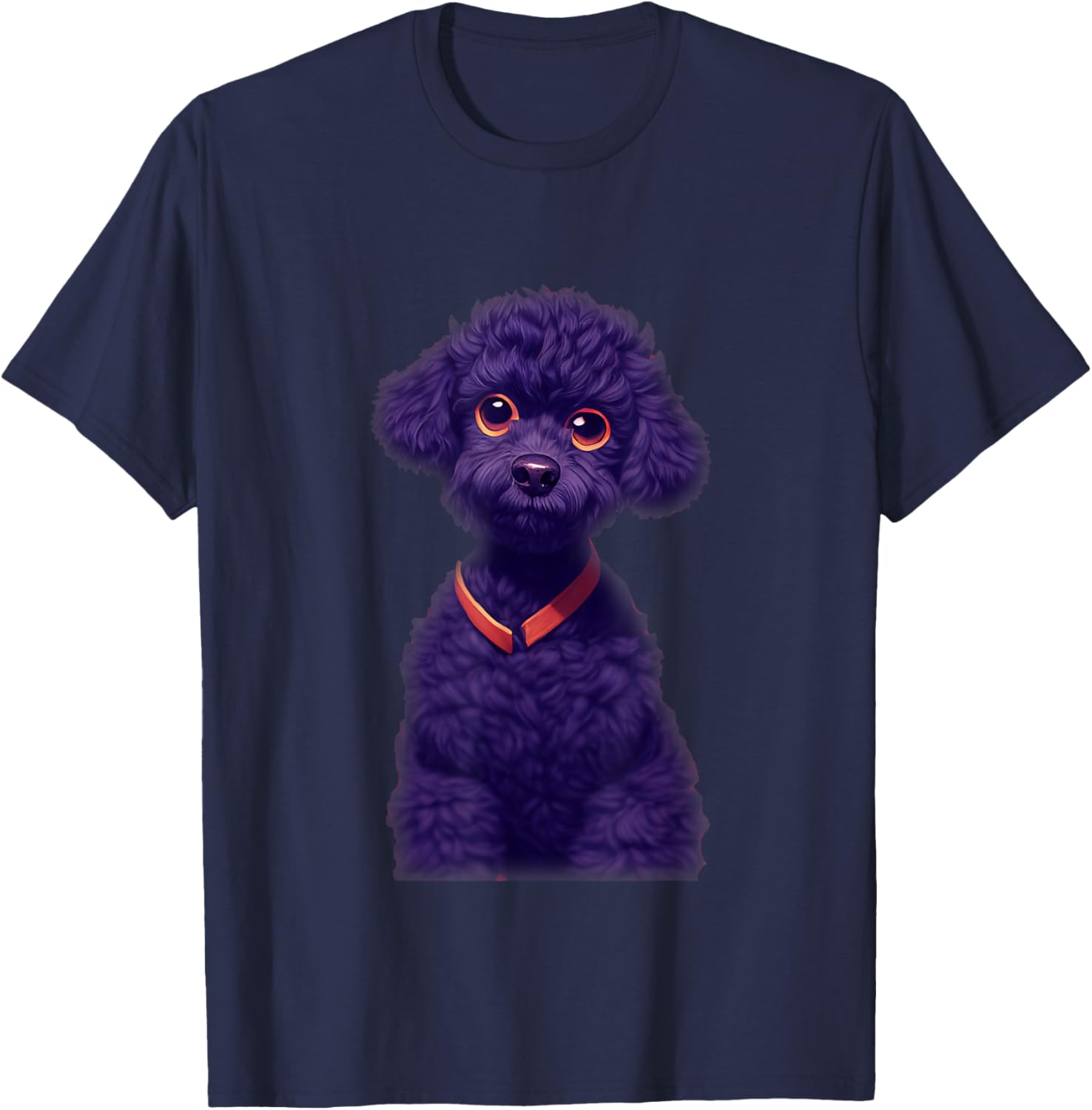 Cute And Adorable Black Toy Poodle Dog T-Shirt - T-Shirt | Navy