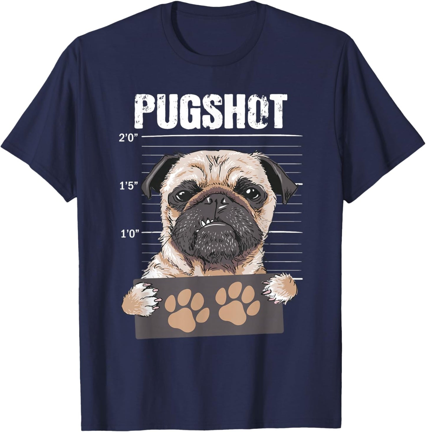 Pugshot - Puppy Lover Pug Owner Dog Owner Pet Breeder Women Kids T-Shirt - T-Shirt | Navy