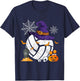 Funny Witch Volleyball Halloween Costume Volleyball Lover T-Shirt - T-Shirt | Navy