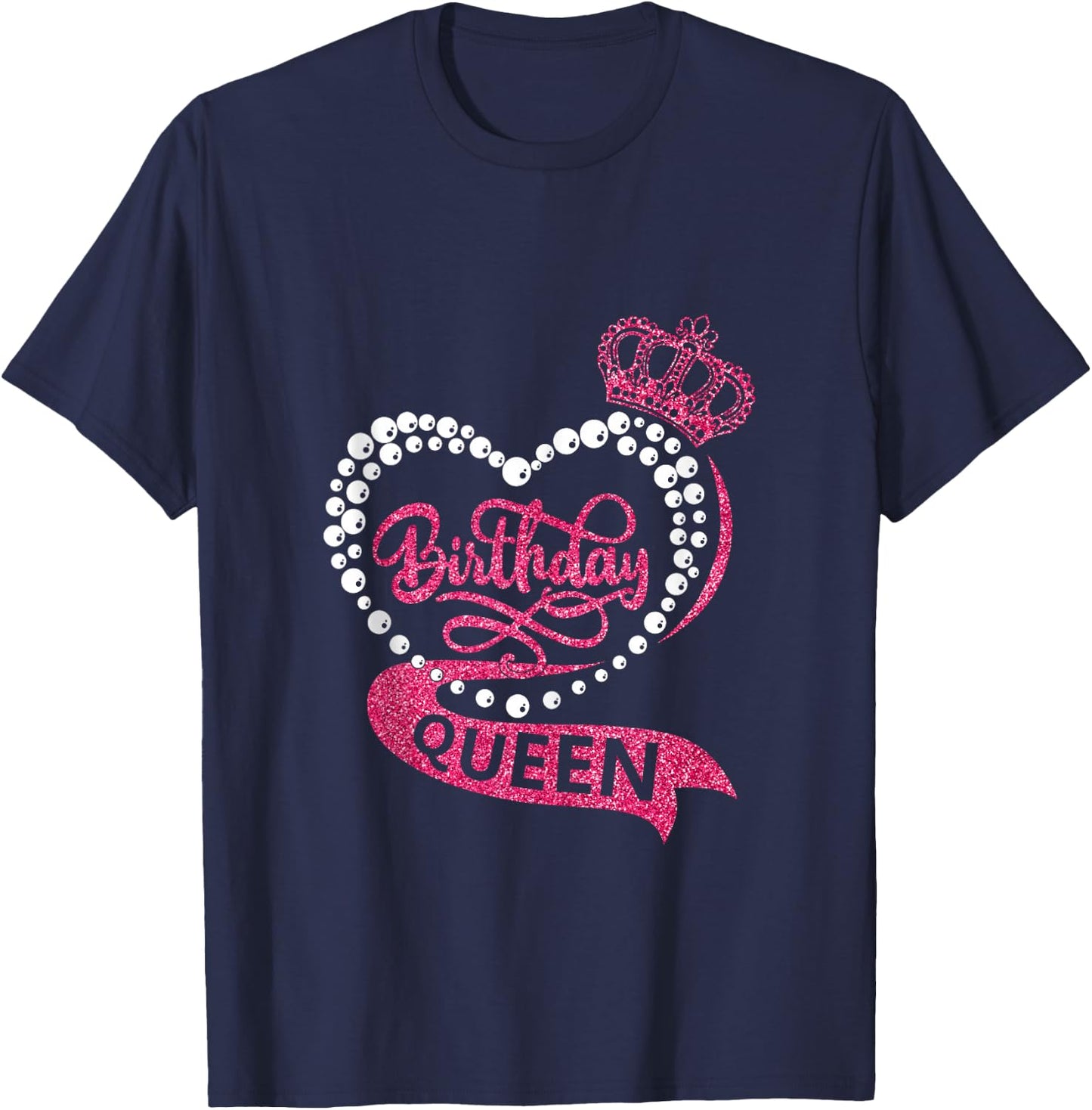 Birthday Queen Squad It's My Birthday Girls Women Matching T-Shirt - T-Shirt | Navy