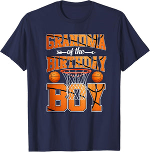 Basketball Grandma Of The Birthday Boy T-Shirt - T-Shirt | Navy