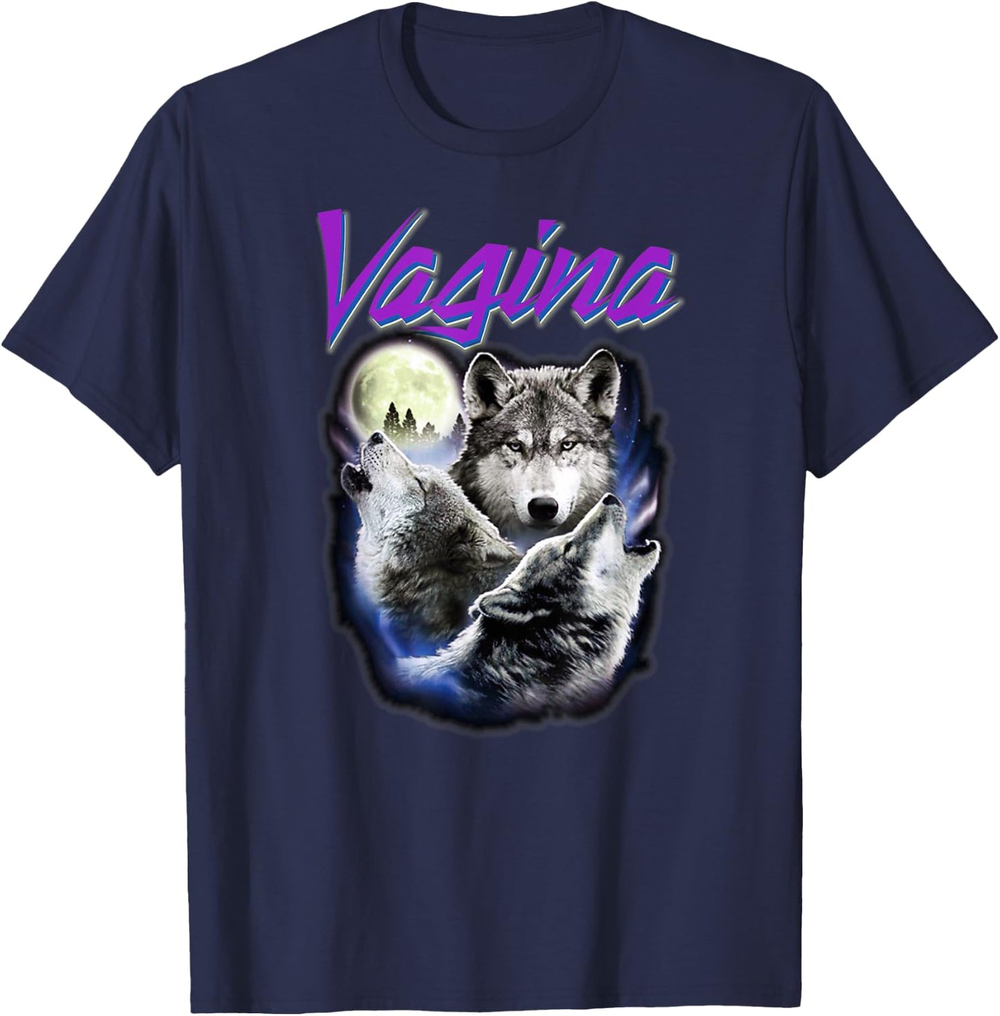 Vagina Wolf T-Shirt - T-Shirt | Navy