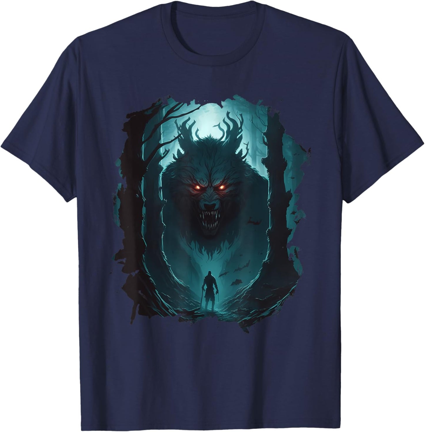 Shadowhunters in the darkest forest a legend wolf T-Shirt - T-Shirt | Navy