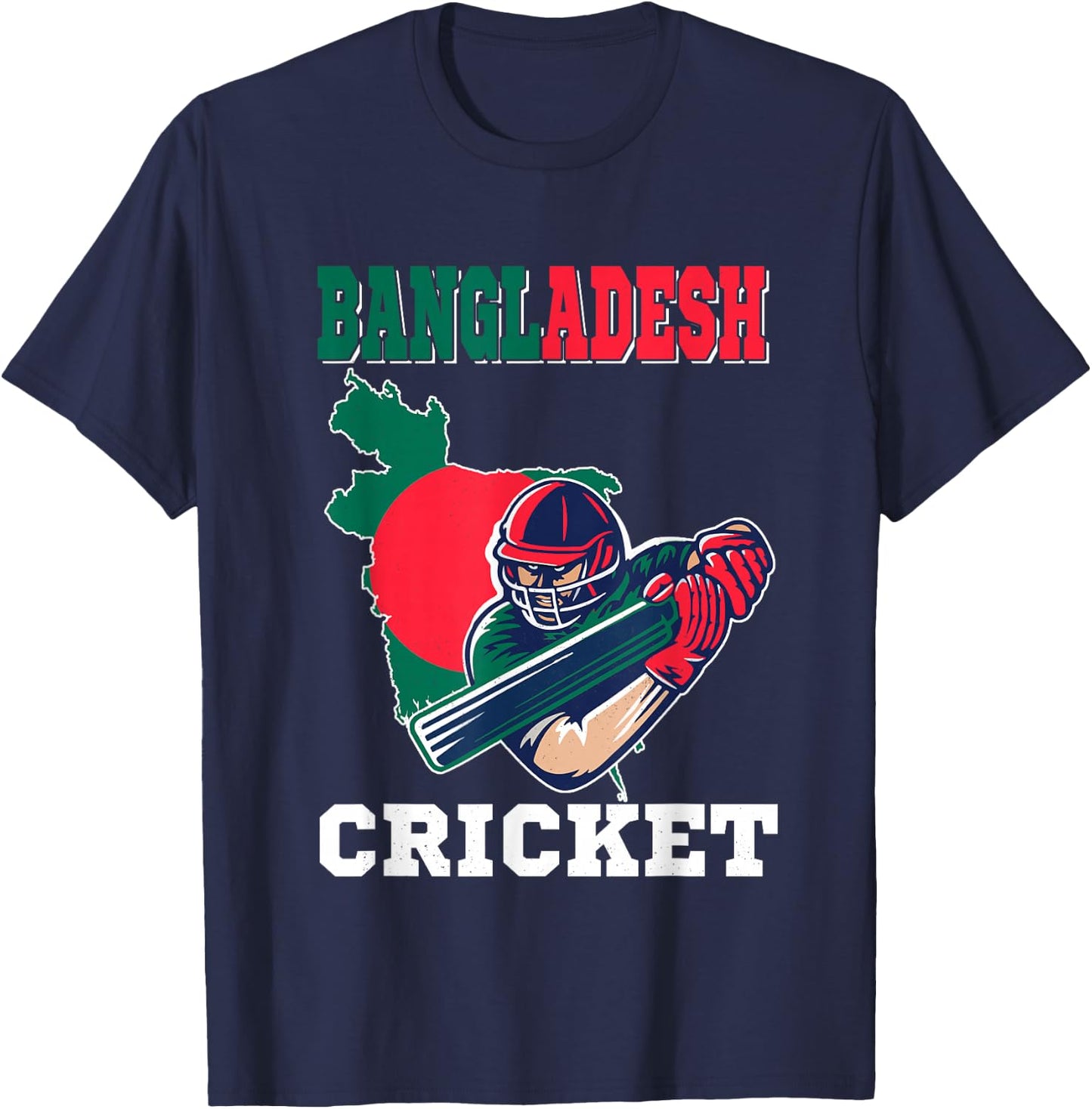 Bangladesh Cricket Player Flag Jersey Bangladeshi Sports T-Shirt - T-Shirt | Navy