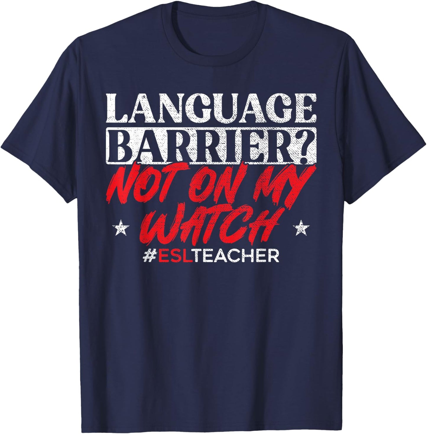 ESL Teacher English Second Language Virtual Online Class Men Women T-Shirt - T-Shirt | Navy