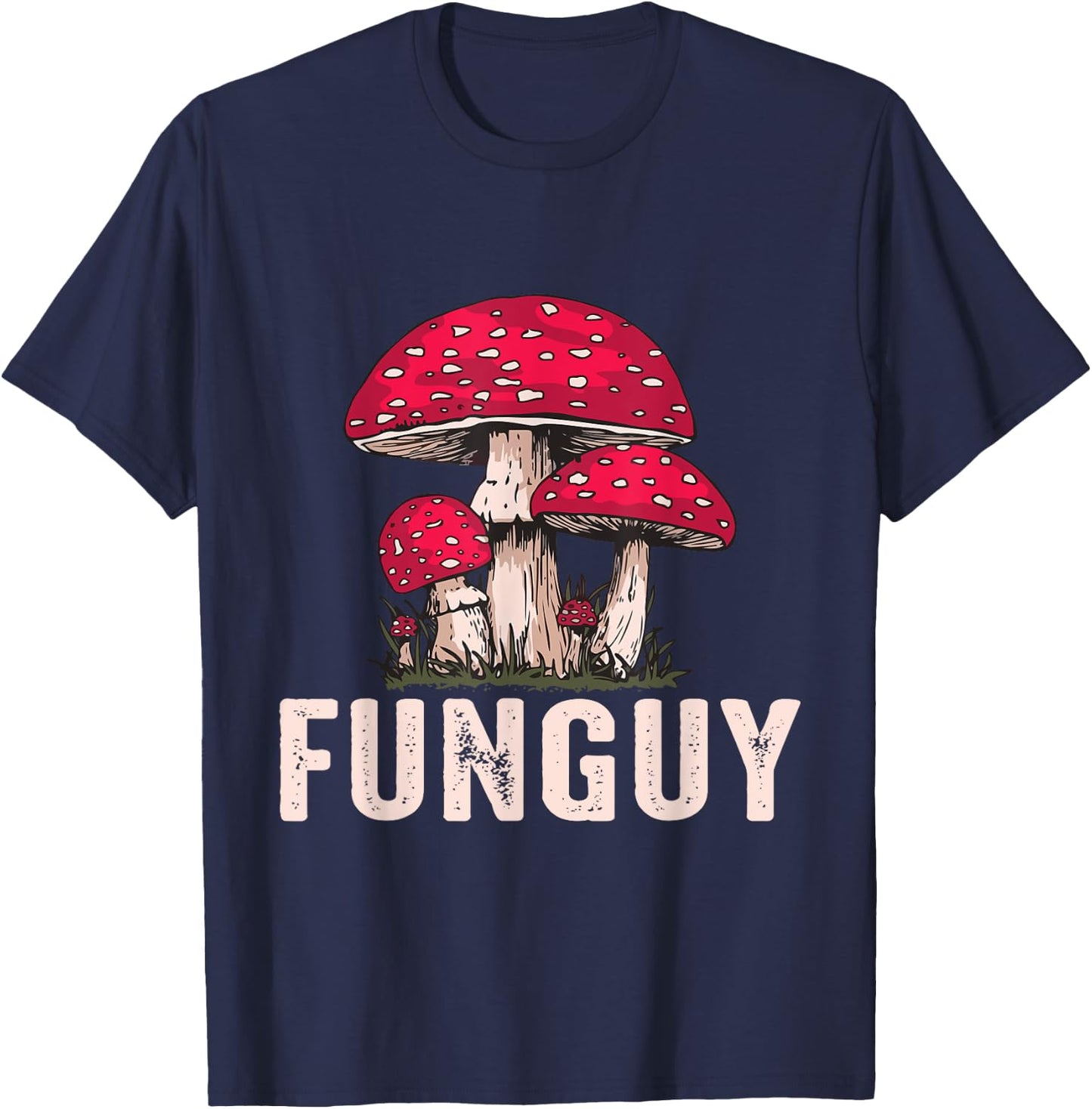 Fun Guy Funny Mushroom T-Shirt - T-Shirt | Navy