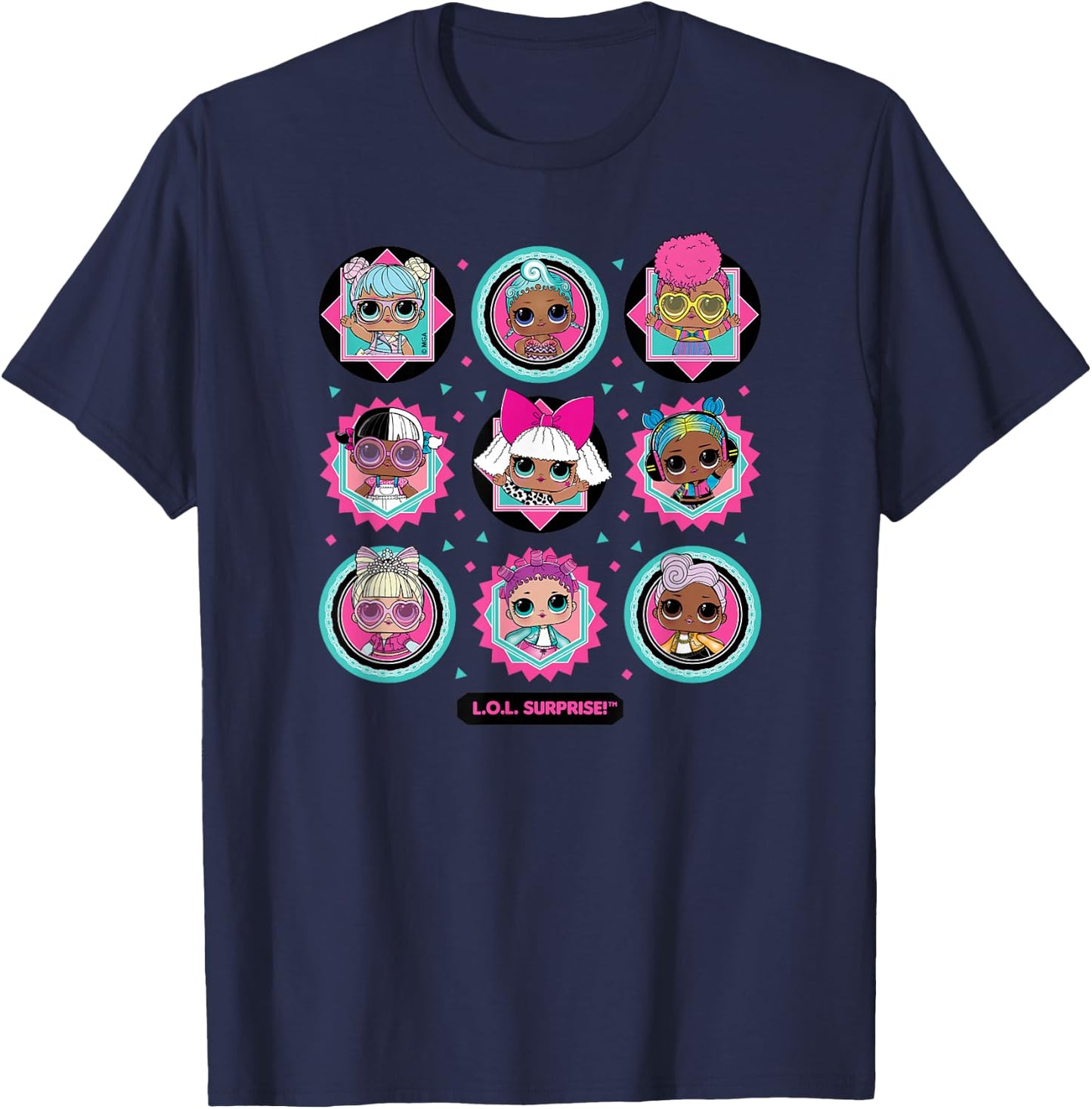 LOL Surprise! - LOL Surprise Character Grid T-Shirt - T-Shirt | Navy