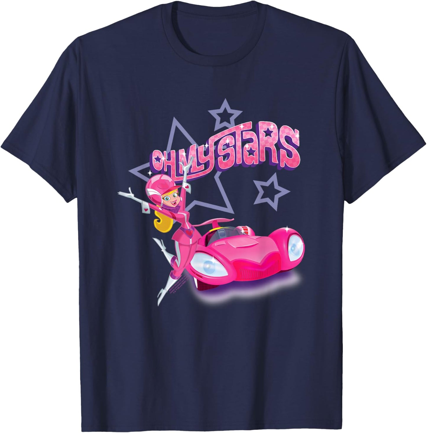 Wacky Races Penelope Pitstop Oh My Stars T-Shirt - T-Shirt | Navy