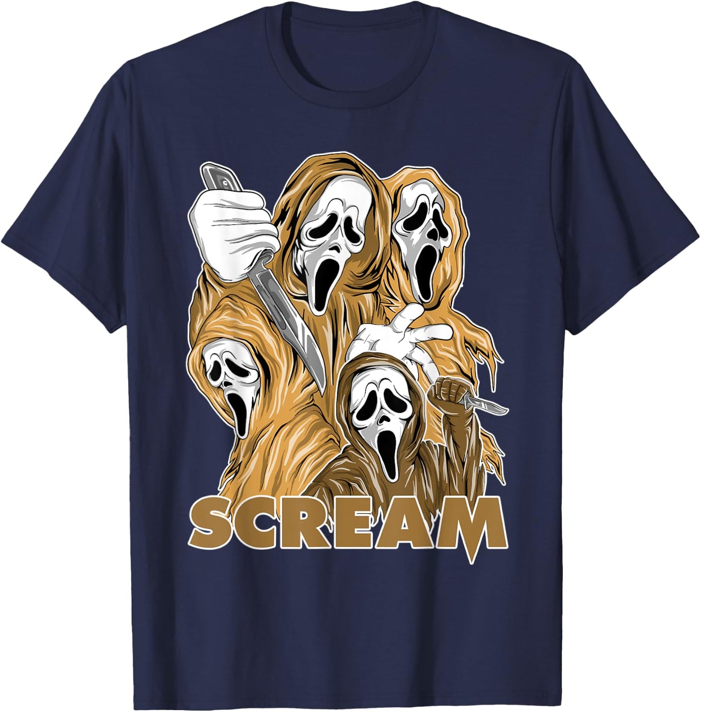 SCREAM Vintage 90s Halloween OG Heirloom 1s Matching T-Shirt - T-Shirt | Navy