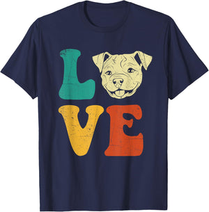 Love Pitbull Terrier Dog Breeder Canine Lover Pet Trainer T-Shirt - T-Shirt | Navy