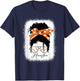 Messy Bun Bleached Houstion Souvenir I Love Houstion Women T-Shirt - T-Shirt | Navy