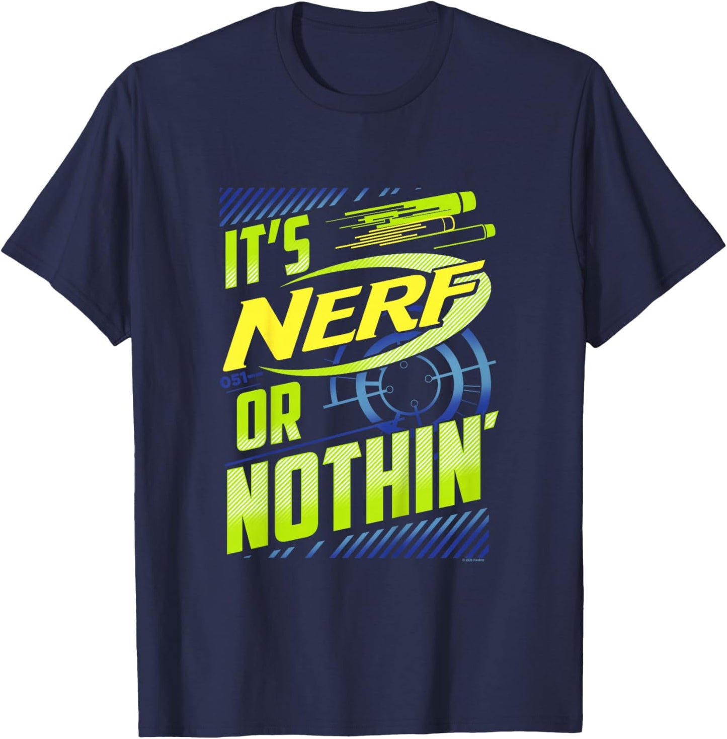 Nerf It's Nerf Or Nothin' Vintage Bullseye Logo T-Shirt - T-Shirt | Navy