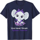 Alzheimer's Awareness Elephant Purple Flower Warrior Support T-Shirt - T-Shirt | Navy