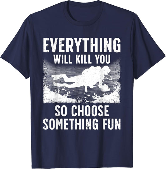 Funny Scuba Diving Women Scuba Diver Spearfishing T-Shirt - T-Shirt | Navy