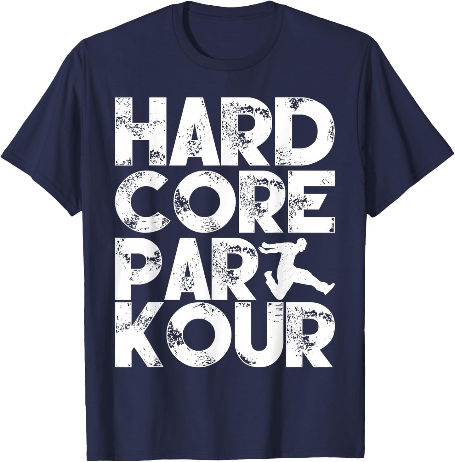 Hardcore Parkour Cool Practitioner Freerunning Boys T-Shirt - T-Shirt | Navy