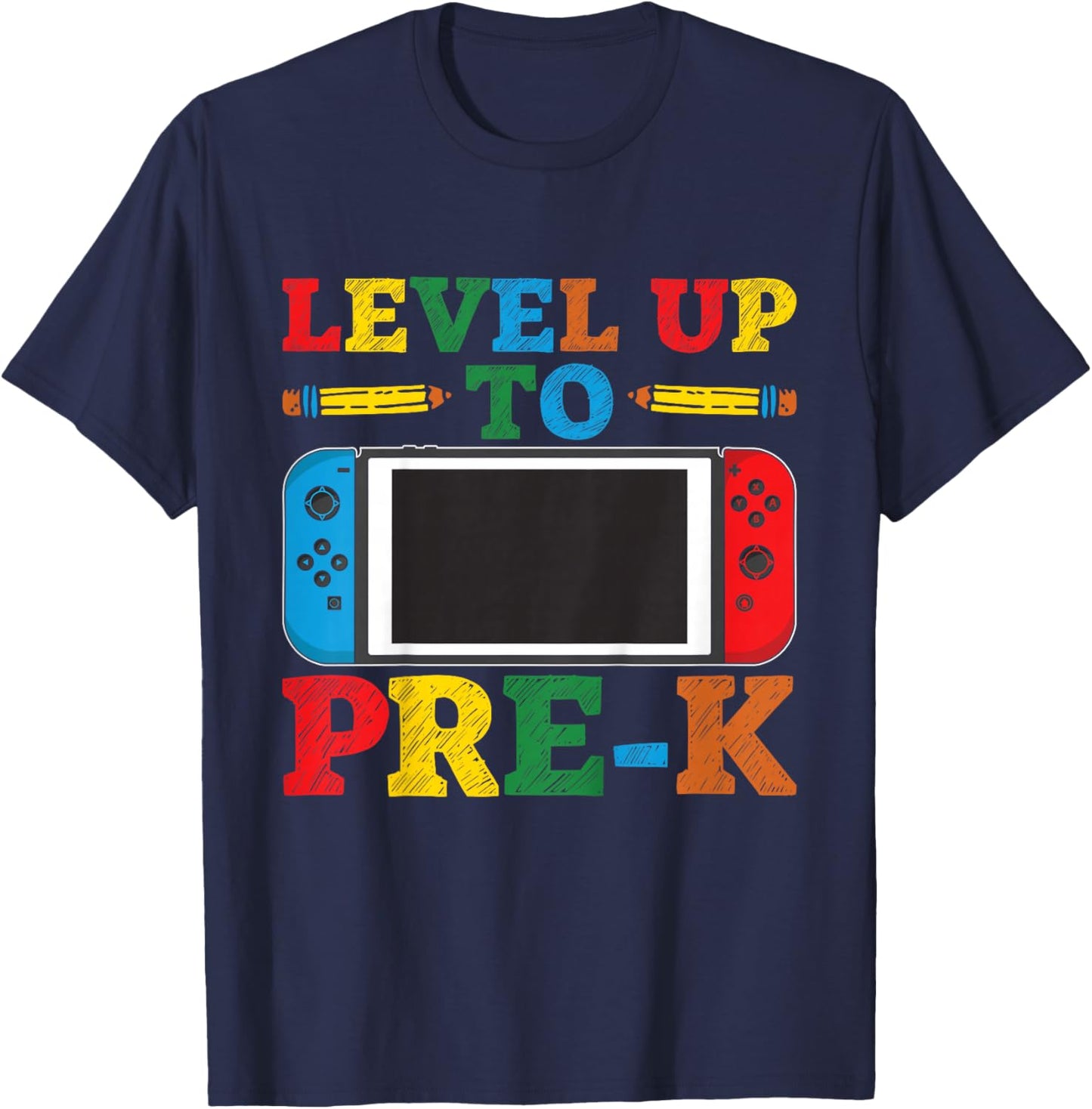Kids Level Up To Pre-K Back To School 1st Day Of Pre-K Boys T-Shirt - T-Shirt | Navy