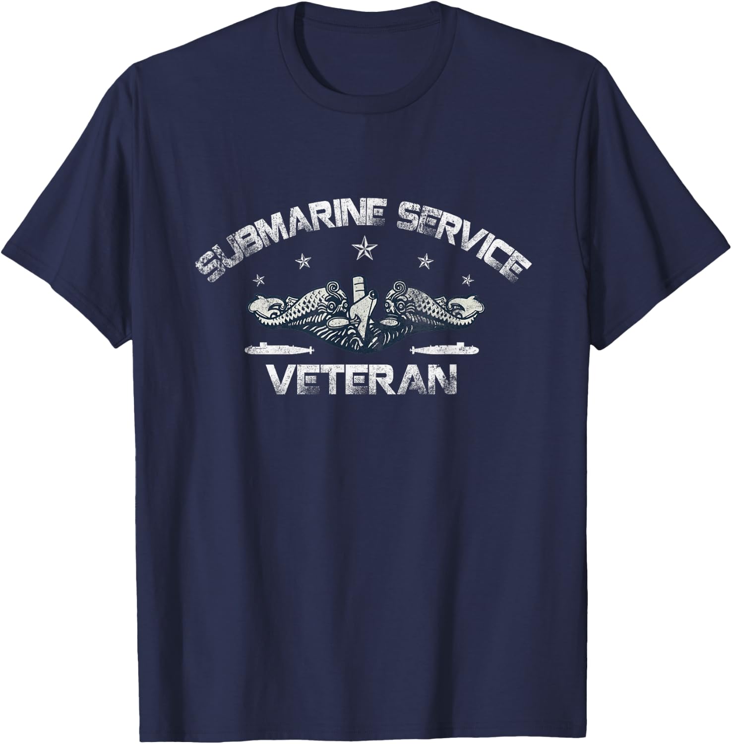 U.S Submarines Silent Service Veteran Vintage Flag Patriotic Men T-Shirt - T-Shirt | Navy