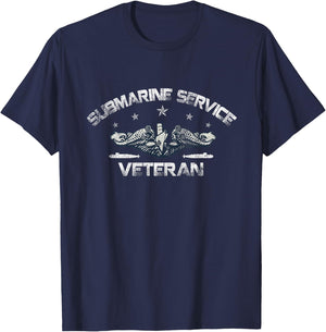 U.S Submarines Silent Service Veteran Vintage Flag Patriotic Men T-Shirt - T-Shirt | Navy