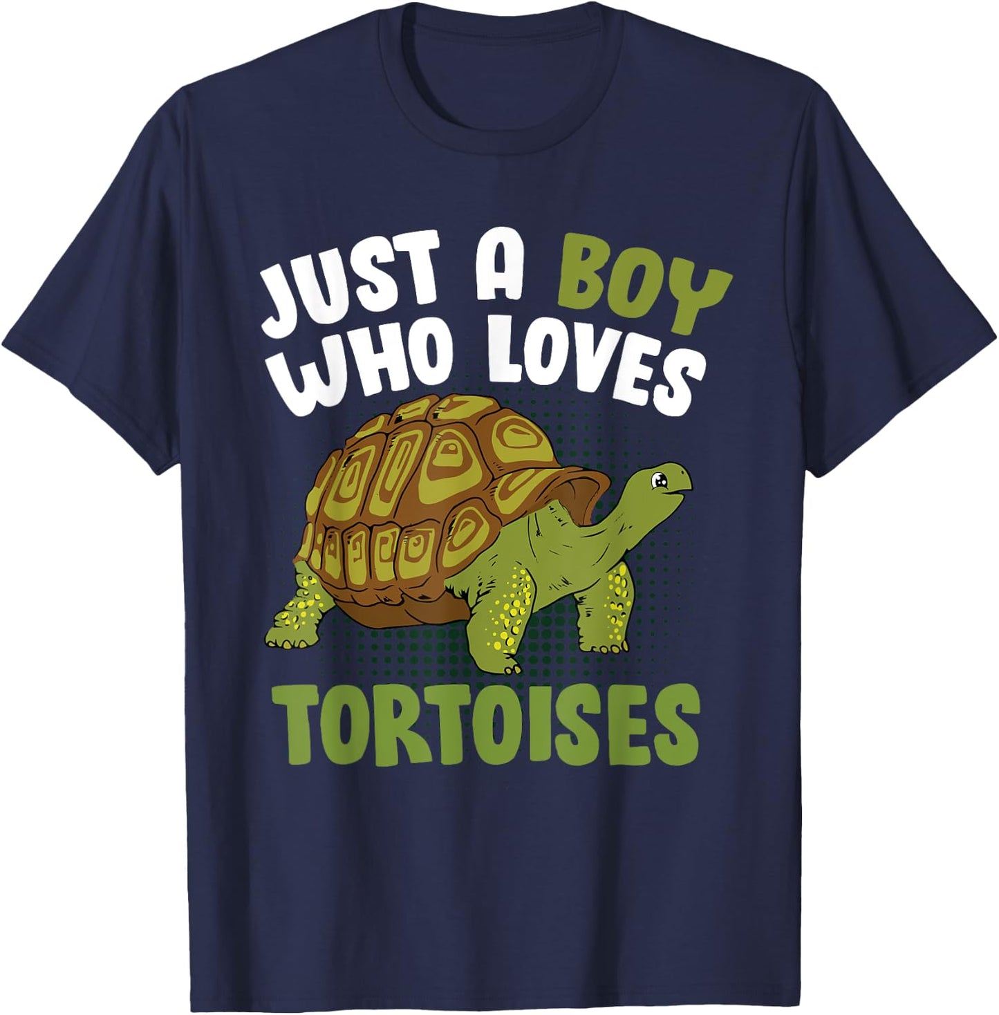 Just A Boy Who Loves Tortoises Men Reptile Turtle T-Shirt - T-Shirt | Navy