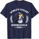 The Woof Wardrobe World's Coolest Dog Dad Papa Bernedoodle - Black, Small, Men, , Short Sleeve, , Modern Classic, Cotton Blend, All Seasons, Kids, Dog Themed T-Shirt - T-Shirt | Navy