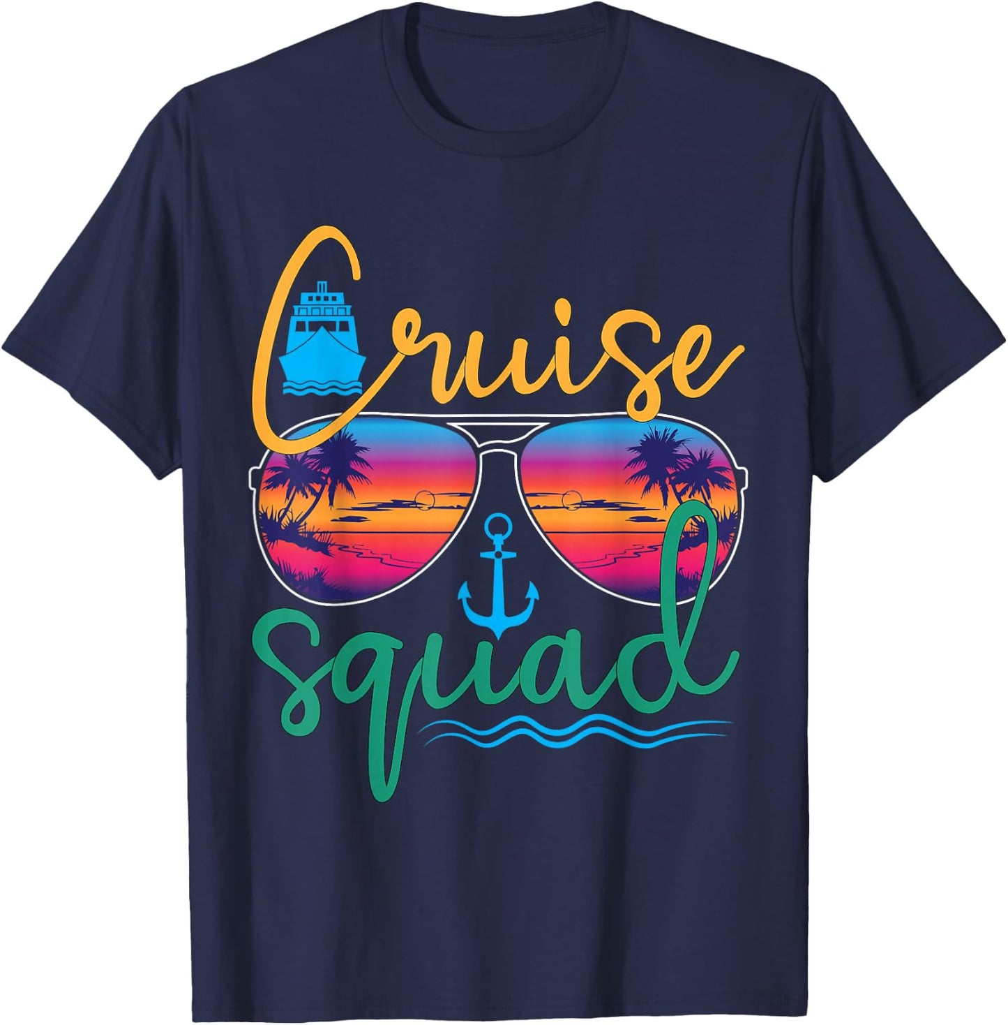 Cruise Squad 2025 Family Vacation Beach Matching Groupe T-Shirt - T-Shirt | Navy