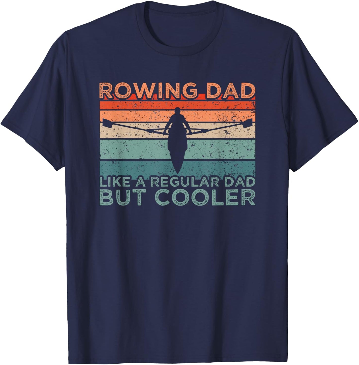 Round Rowing Dad Rudder T-Shirt - T-Shirt | Navy
