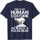 Cool Polar Bear Women Human Costume Animal Halloween T-Shirt - T-Shirt | Navy