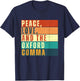 Peace, Love, And The Oxford Comma English Grammar Funny T-Shirt - T-Shirt | Navy