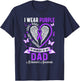 I Wear Purple In Memory Of My Dad Alzheimer's Awareness T-Shirt - T-Shirt | Navy