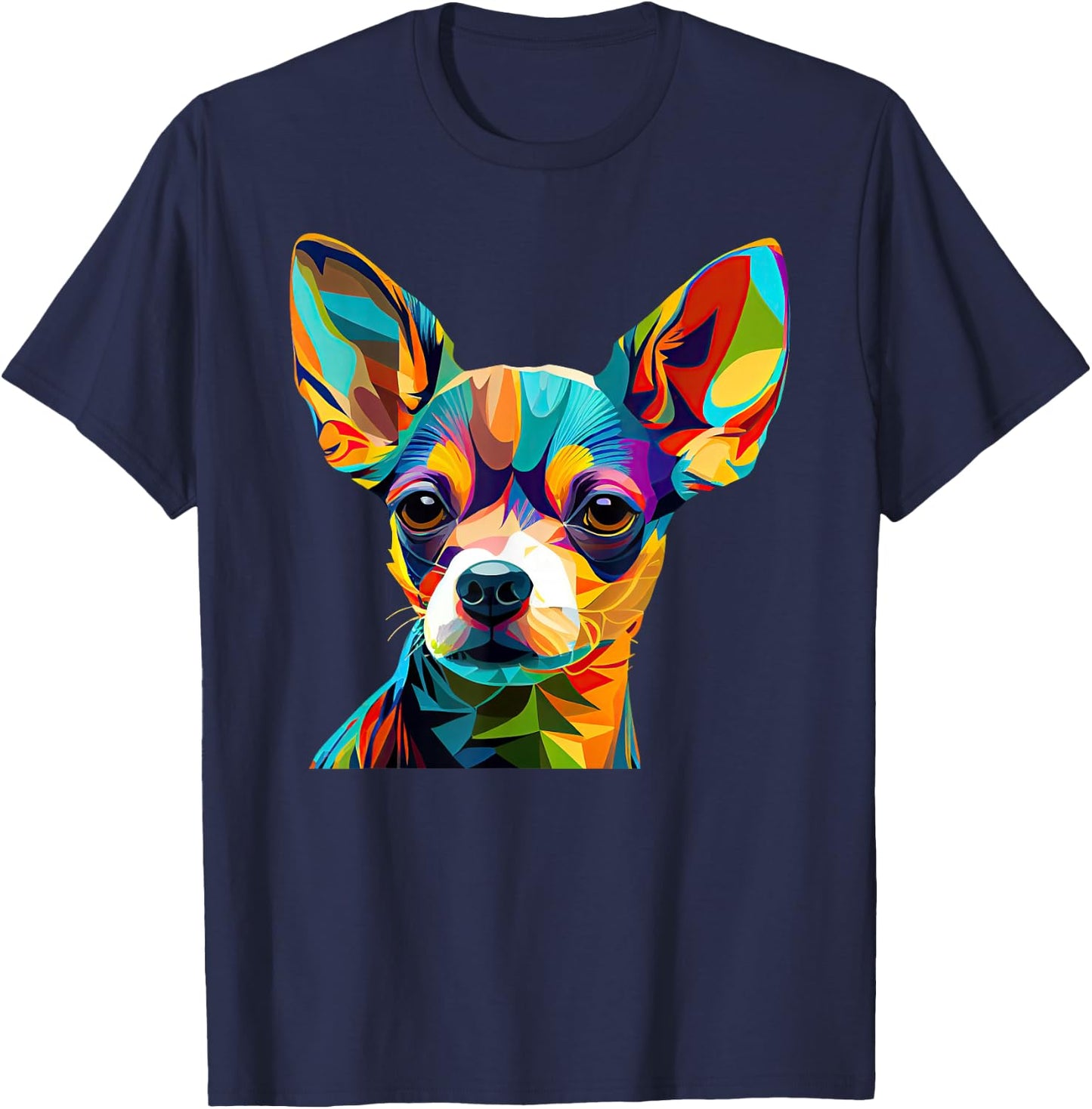 Chihuahua Lover Design Pop Art Cute Chihuahua T-Shirt - T-Shirt | Navy
