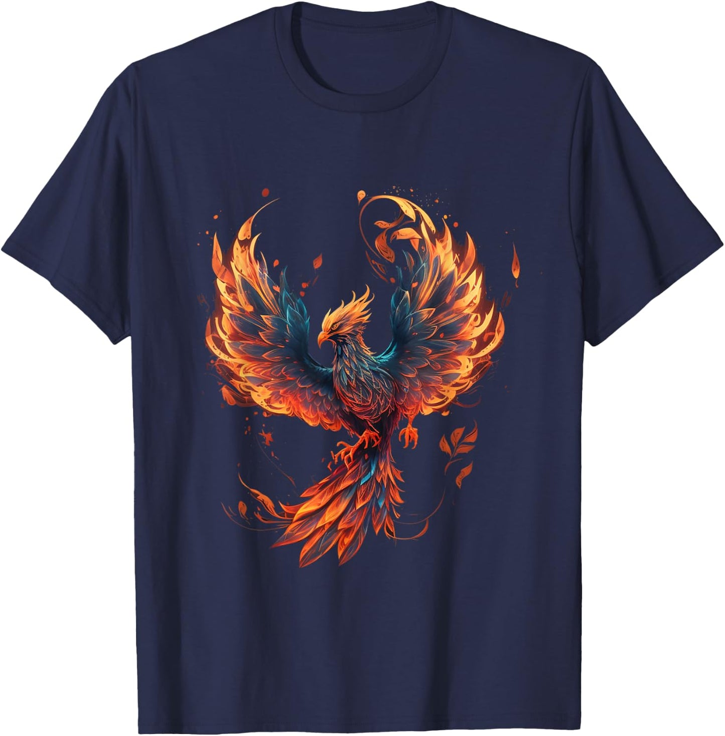 Fire Phoenix Bird Phoenix Reborn Firebird Phoenix T-Shirt - T-Shirt | Navy