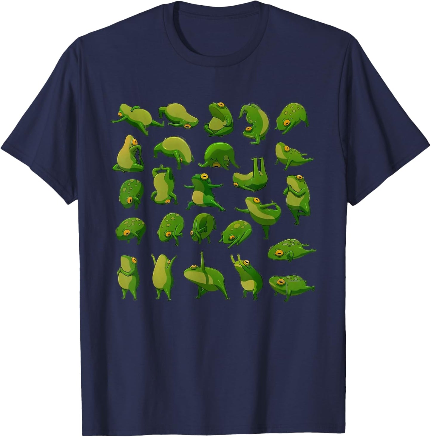 Frog Yoga Poses Frog Lover Namaste Yoga Meditation Gift T-Shirt - T-Shirt | Navy