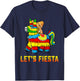 Let's Fiesta Pinata Cinco De Mayo Party Mexican T-Shirt - T-Shirt | Navy
