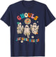 Groovy Ghouls Just Wanna Have Fun Halloween Spooky Season T-Shirt - T-Shirt | Navy