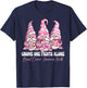 Gnome One Fights Alone Breast Cancer Awareness Month T-Shirt - T-Shirt | Navy