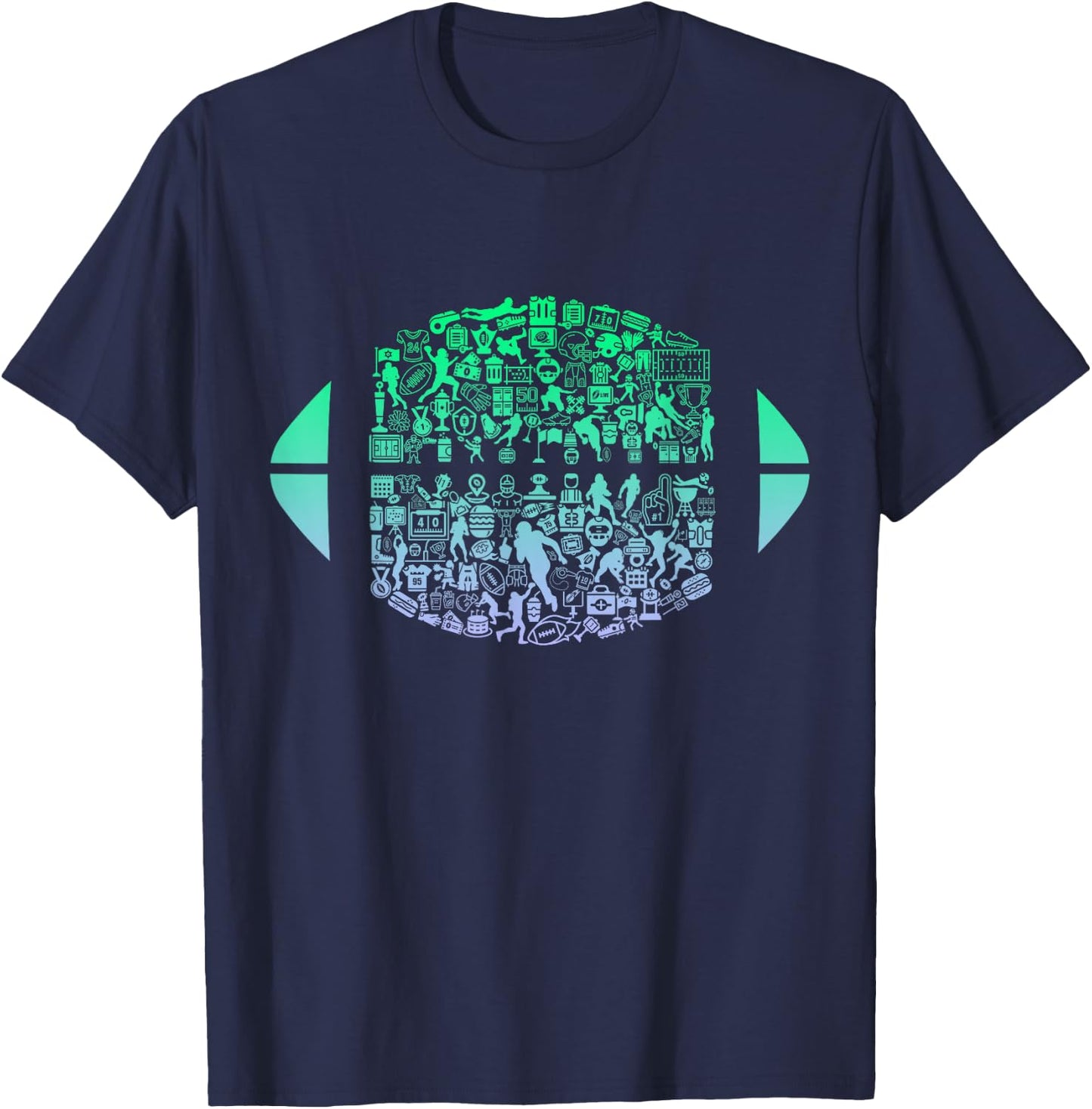 Football Gear for Football Player | Fan Boys Youth Football T-Shirt - T-Shirt | Navy
