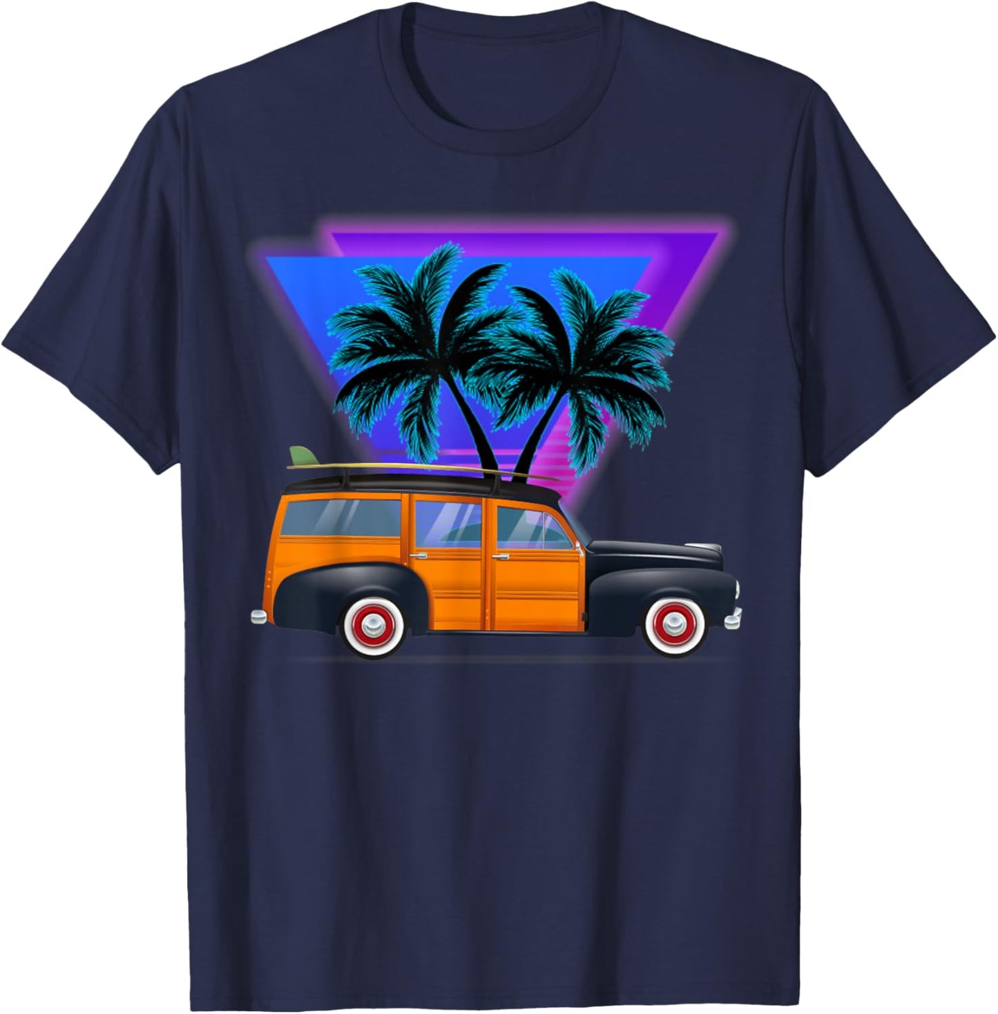 Beautiful woody surf wagon , Great and Boys T-Shirt - T-Shirt | Navy