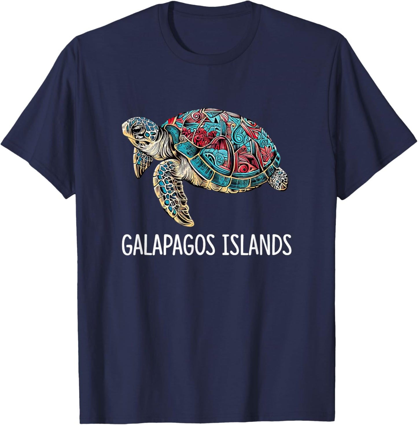 Galapagos Islands - Tribal Sea Turtle T-Shirt - T-Shirt | Navy