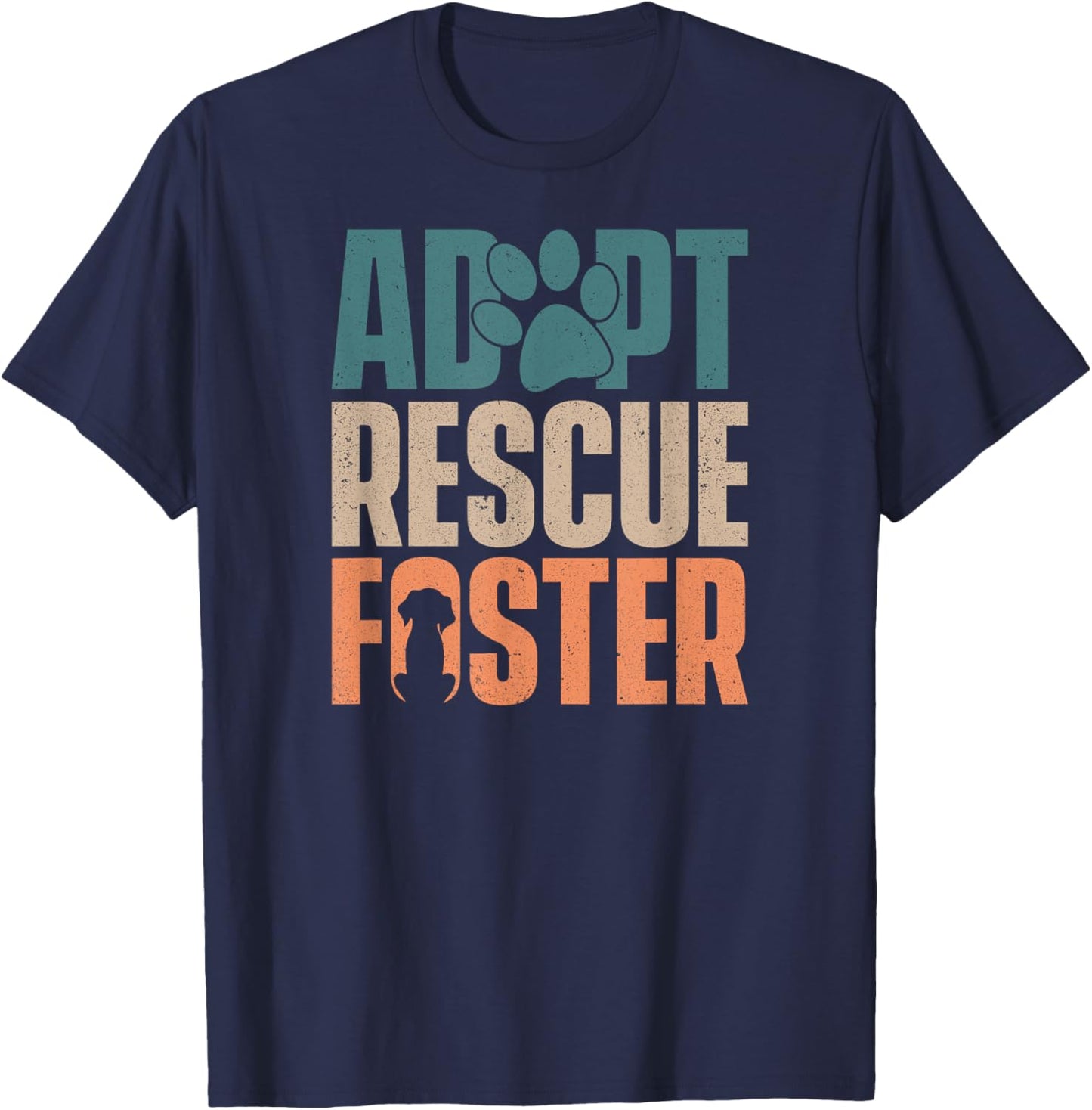 Cute Dog Adoption Rescue - Adopt Rescue Foster Women Girls Kids T-Shirt - T-Shirt | Navy