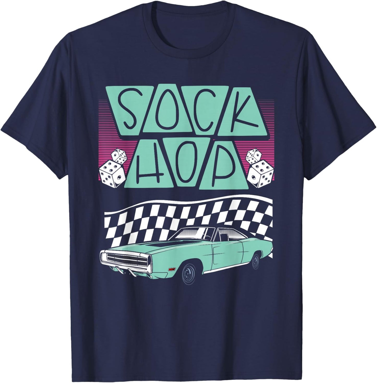 Sock Hop 50S Sock Hop T-Shirt - T-Shirt | Navy