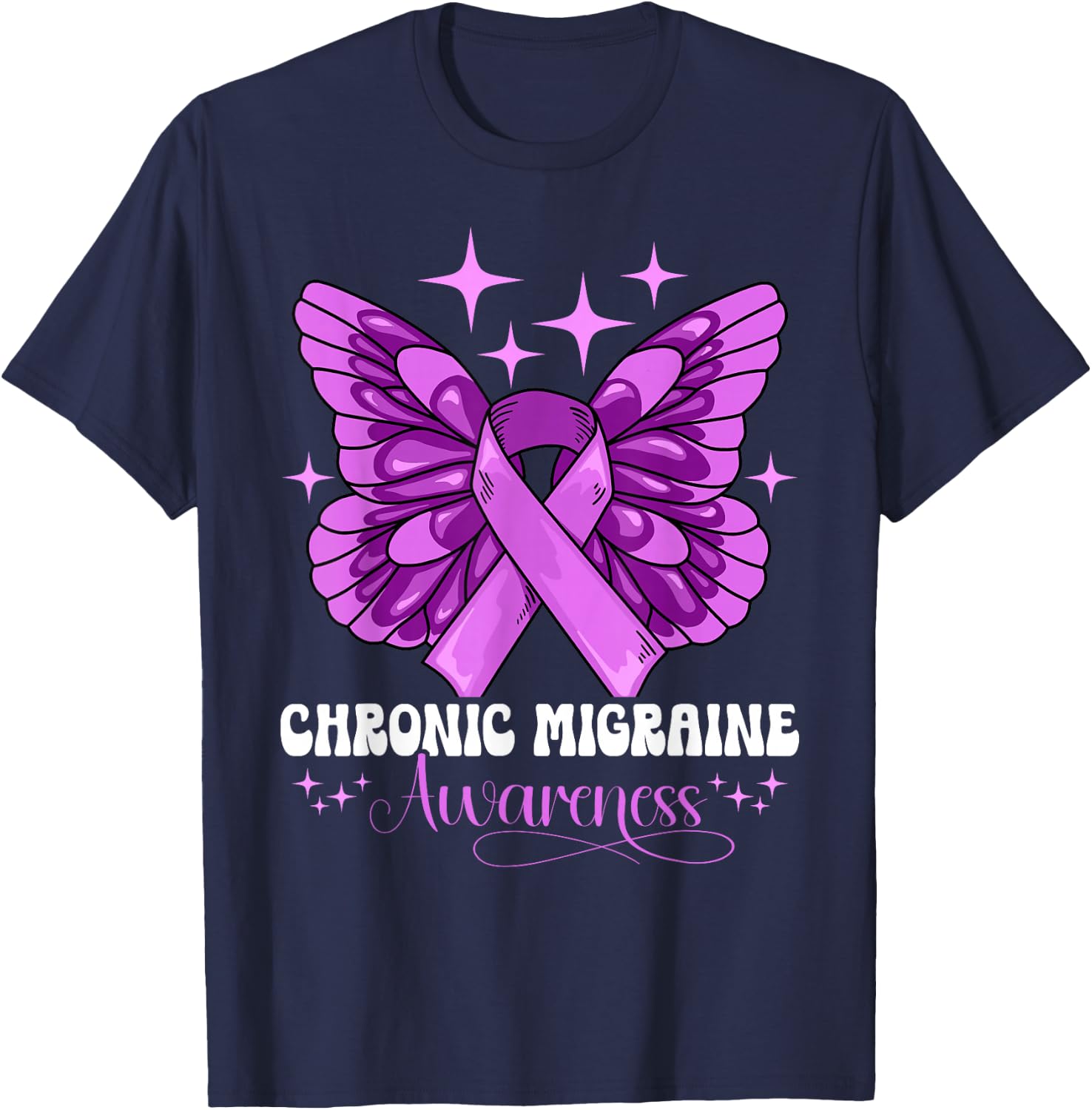 Chronic Migraine Awareness T-Shirt - T-Shirt | Navy