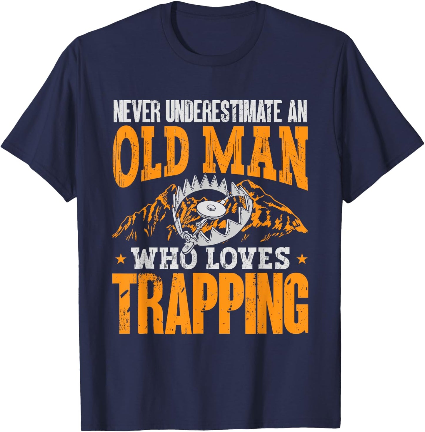 Trapping Shirts & Furbearer Trapper Gifts Black T-Shirt - T-Shirt | Navy