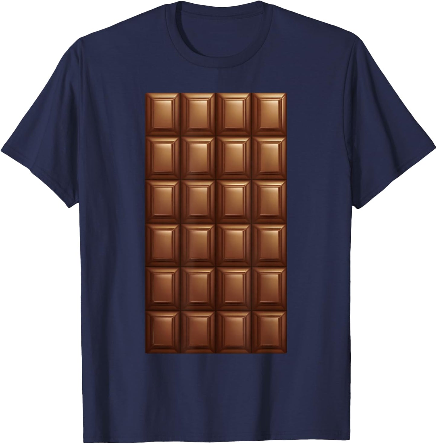 Chocolate Bar Shirt Adult Kids Chocolate Bar Costume T-Shirt - T-Shirt | Navy