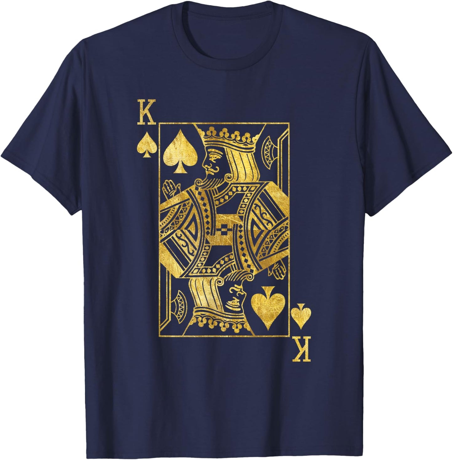 Lucky Poker Cards Knight King of Spade Game Casino T-Shirt - T-Shirt | Navy