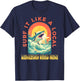 Shackleford Banks Beach Surf If Like A Local Shark Wave T-Shirt - T-Shirt | Navy